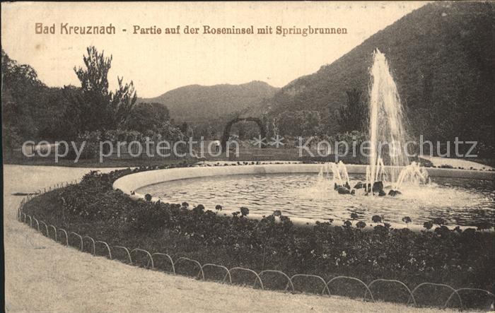 Bad Kreuznach Roseninsel mit Brunnen