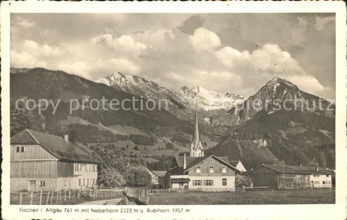 Fischen Allgaeu mit Nebelhorn Rubihorn