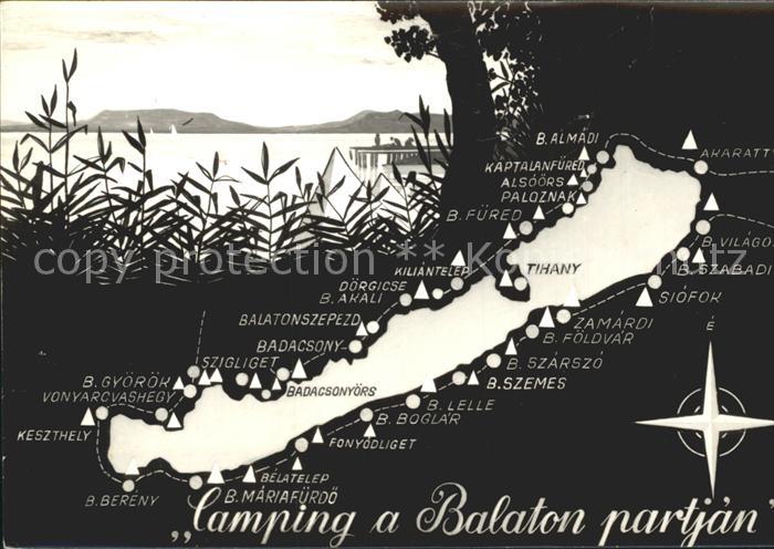 Balaton Plattensee Campingplaetze Lageplan