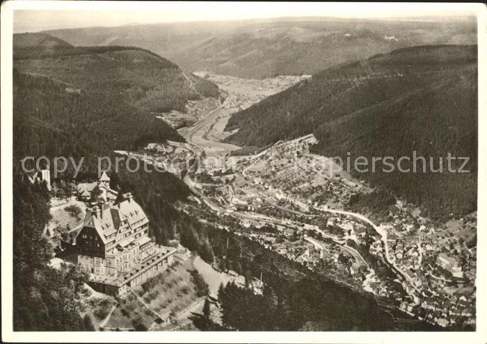 Wildbad Schwarzwald Fliegeraufnahme Sommerberghotel