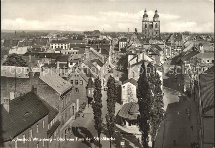 Wittenberg Lutherstadt Blick vom Turm der Schlosskirche