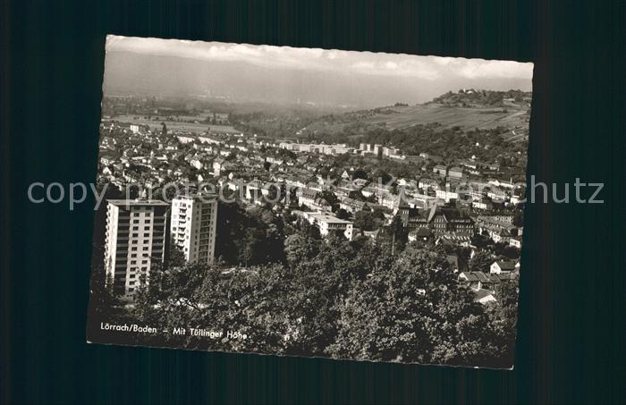 LoeRRACH Baden BW mit Tuellinger Hoehe Fliegeraufnahme