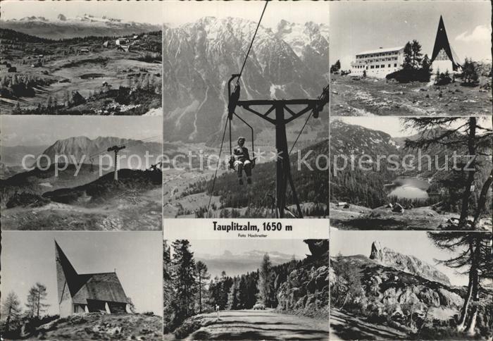 Tauplitzalm mit Sesselbahn und Kapelle