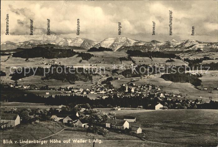 Weiler-Simmerberg Blick von der Lindenberger Hoehe