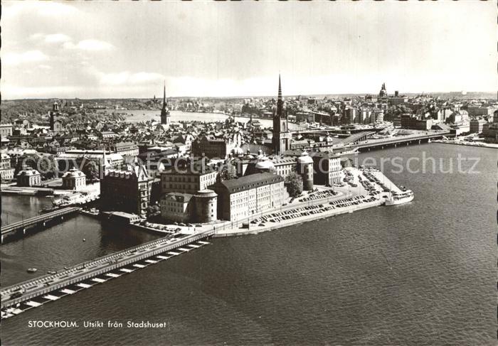 Stockholm Fliegeraufnahme mit Stadthaus