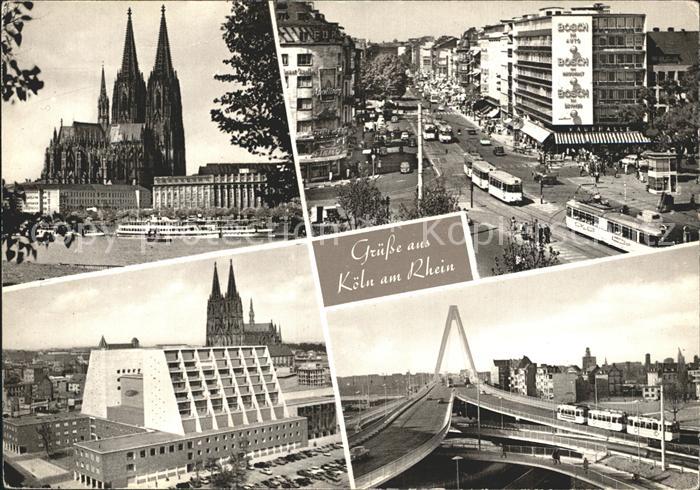 Koeln Rhein Dom Hohenzollernring Opernhaus Severinbruecke