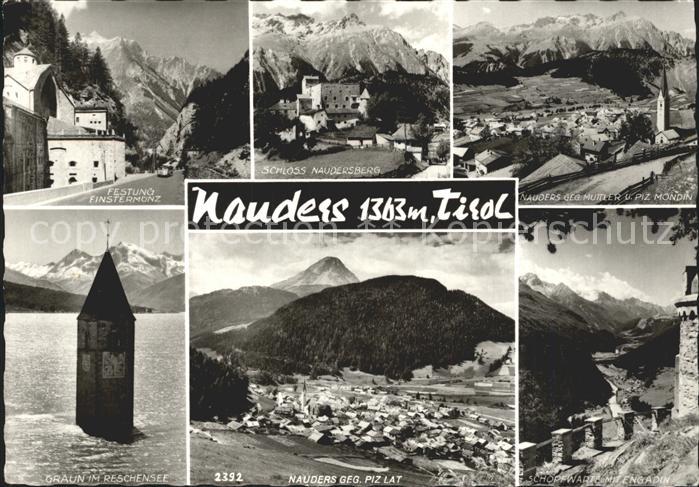 Nauders Tirol Festung Schloss-Naudersberg Turm imd Reschensee