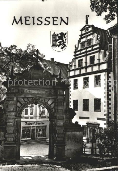 Meissen Elbe Sachsen altes Brauhaus und Tuchmachertor