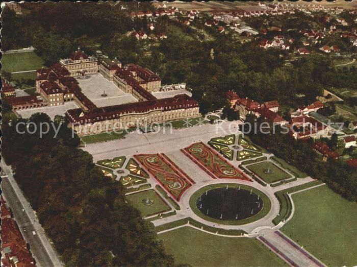 Ludwigsburg Fliegeraufnahme Schloss mit Gartenschau