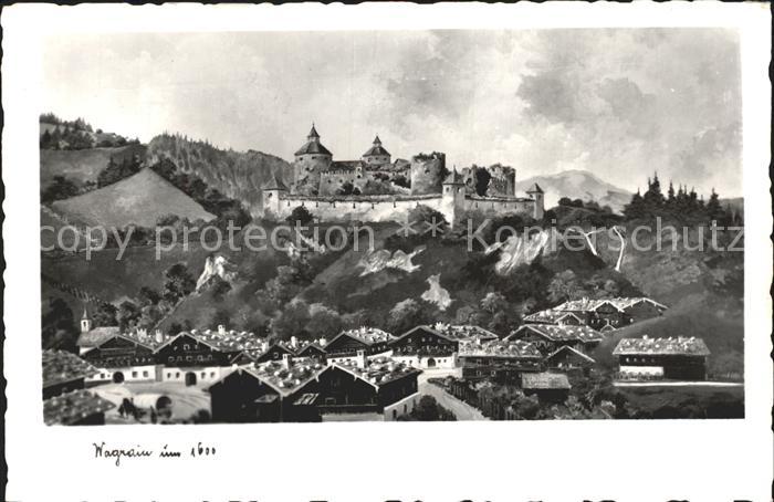 Wagrain Salzburg um 1600 Kuenstlerkarte