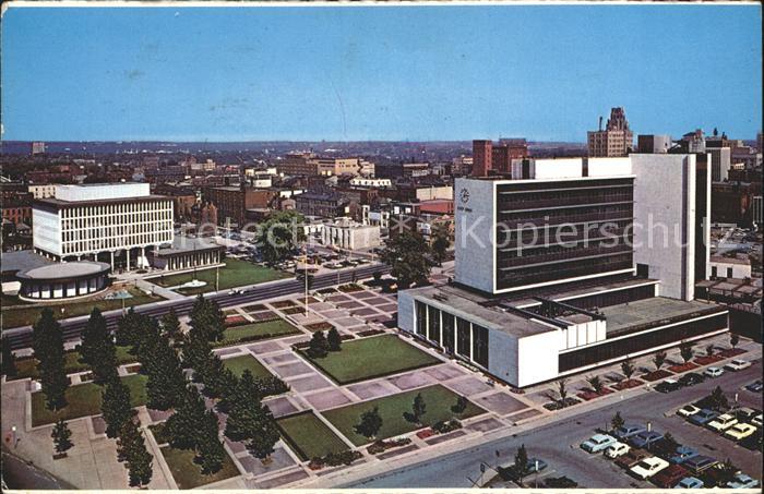 Hamilton Ontario Birdseye view of City Hall and Civic Square