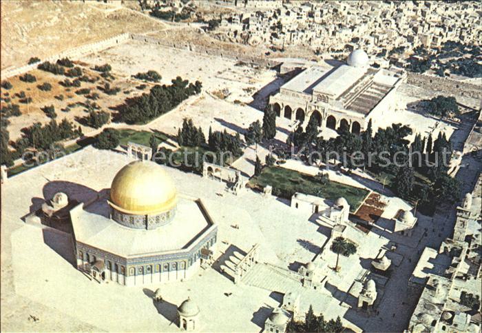 Jerusalem Yerushalayim Dome of the Rock Kuppel des Pelsendoms Fliegeraufnahme