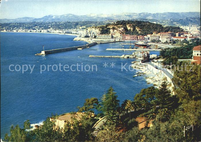 Nice Alpes Maritimes Vue panoramique Port Montagnes Cote d Azur