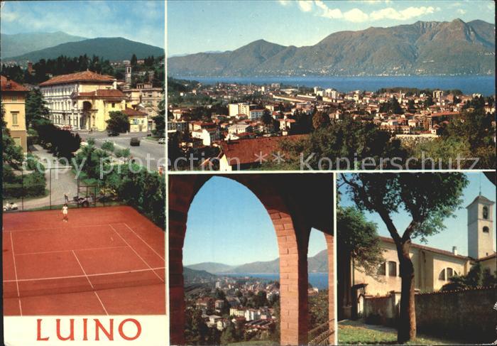 Luino Lago Maggiore Panorama Tennis Kirche