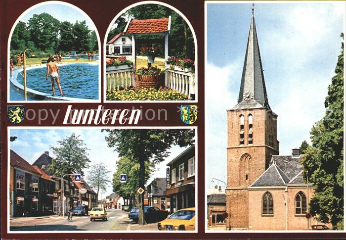 Lunteren Schwimmbad Strassenpartie Kirche