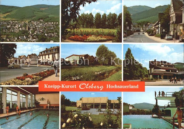 Olsberg Sauerland Teilansichten Kneipp Kurort Hallenbad Freibad
