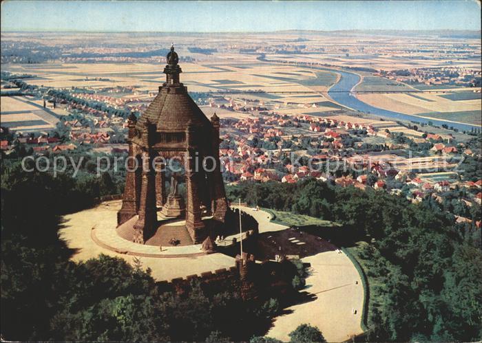 Porta Westfalica Kaiser Wilhelm Denkmal Fliegeraufnahme