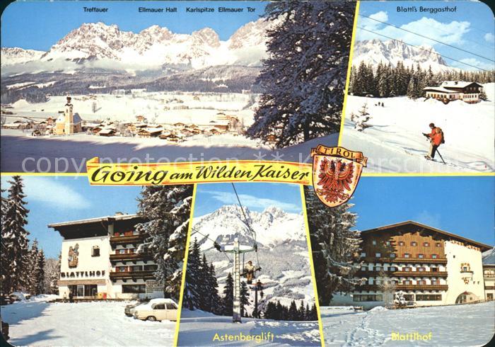 Going Wilden Kaiser Tirol Sporthotel Pension Blattlhof Winterpanorama Alpen Aste