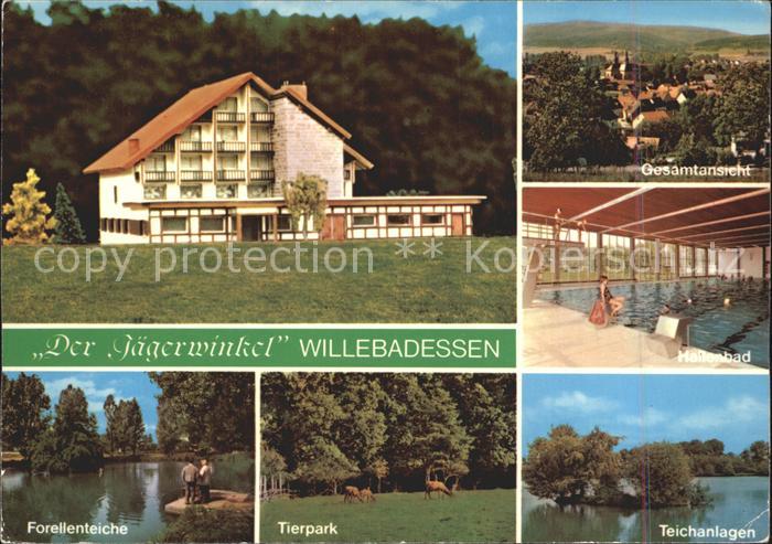 Willebadessen Hotel Restaurant Der Jaegerwinkel Hallenbad Teichanlagen Tierpark