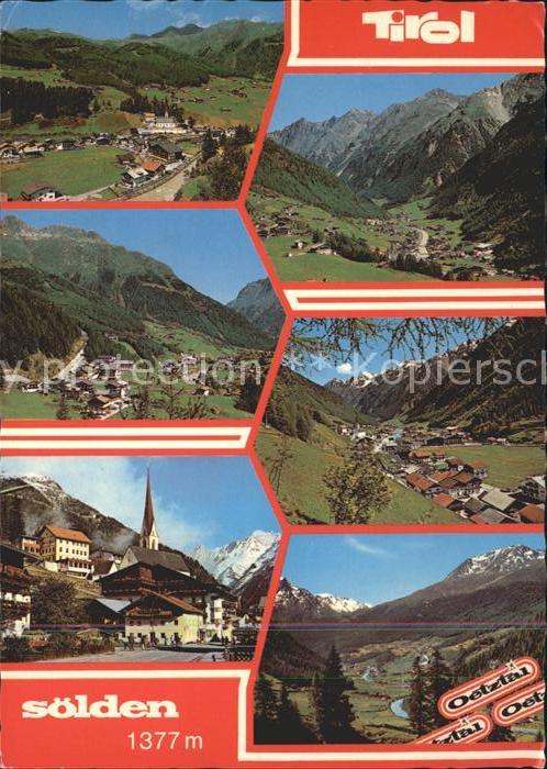 Soelden oetztal Teilansichten Panorama oetztaler Alpen