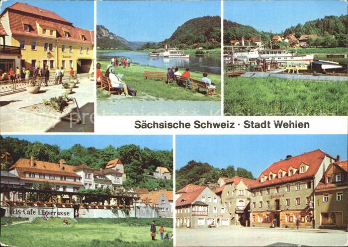 Wehlen Sachsen Karl Marx Platz Liegewiese Anlegestelle Faehre Eis Cafe Elbterras