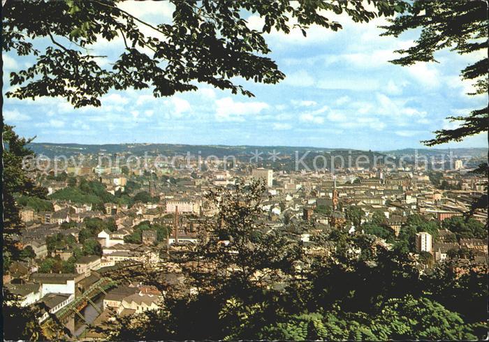 WUPPERTAL NRW Panorama Blick ueber die Stadt