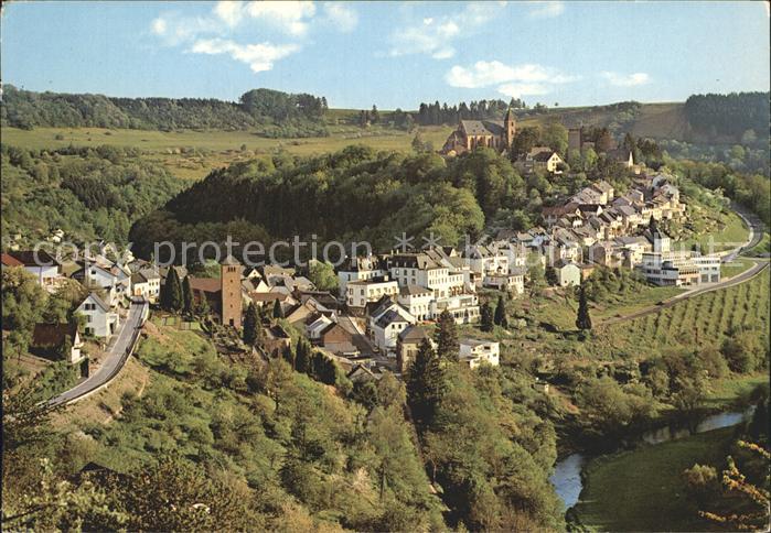Kyllburg Rheinland-Pfalz Panorama mit Schloss Malberg
