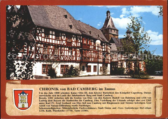 Bad Camberg Chronik Kneipp Heilbad im Taunus Amthof Fachwerk