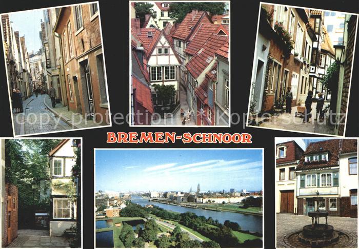 BREMEN  CITY Schnoor Viertel Altstadt Weser