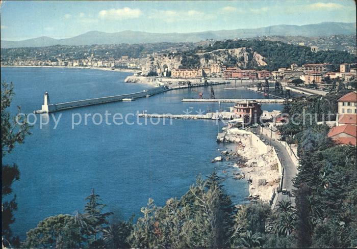 Nice Alpes Maritimes Vue generale prise du Mont Baron Port Cote d Azur