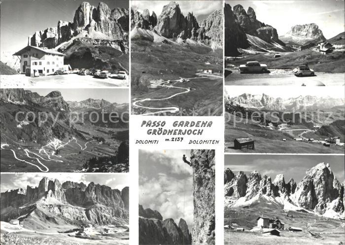 Passo Gardena Groednerjoch Gebirgspanorama