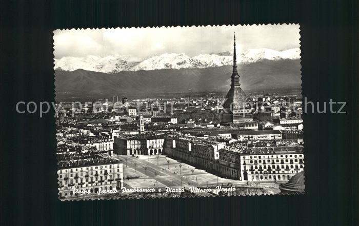 Torino Panorama Vittorio Veneto Platz Alpen