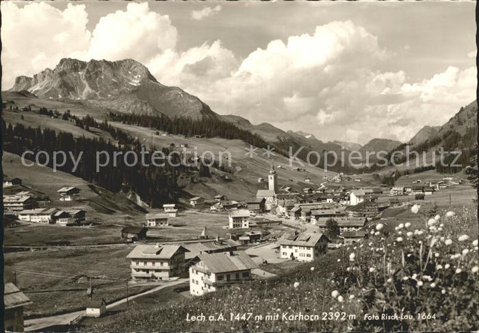 Lech Vorarlberg Panorama mit Karhorn Lechquellengebirge