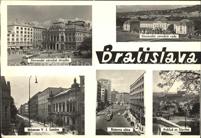 Bratislava Pressburg Pozsony Narodne divadlo Narodne rada Museum Lenina Sturova