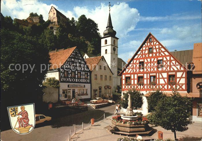 Pottenstein Oberfranken Kirche Fachwerkhaeuser