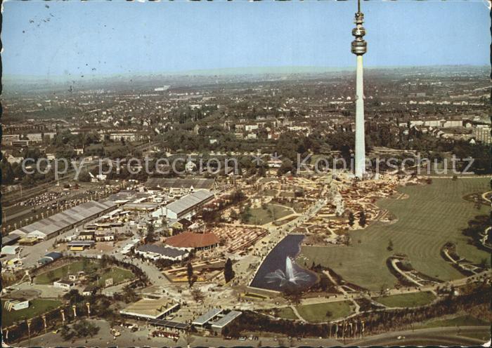 DORTMUND CITY Fernsehturm Fliegeraufnahme der Gartenschau