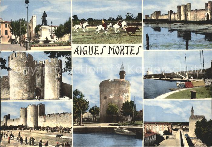Aigues-Mortes Gard Place Saint Louis Les Gardians Les Remparts