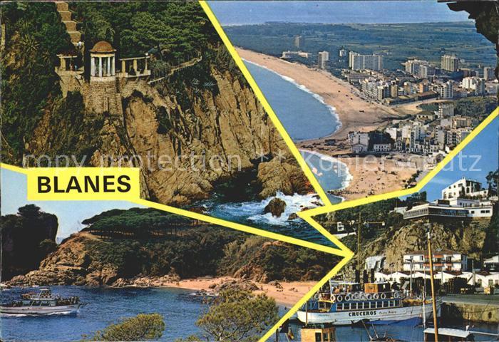 Blanes Fliegeraufnahme Strand Hafen Kueste