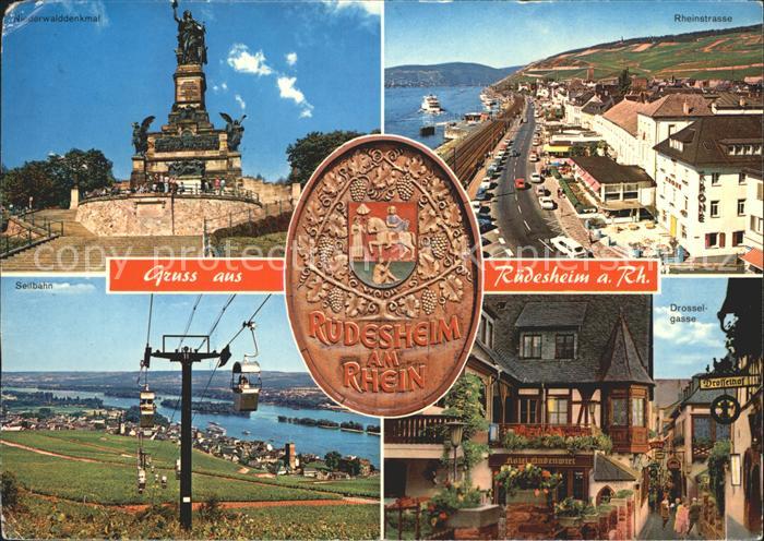Ruedesheim Rhein Niederwalddenkmal Drosselgasse Rheinstrasse