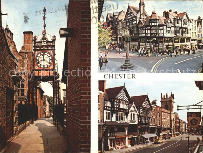 Chester Cheshire Clock Tower The Cross
