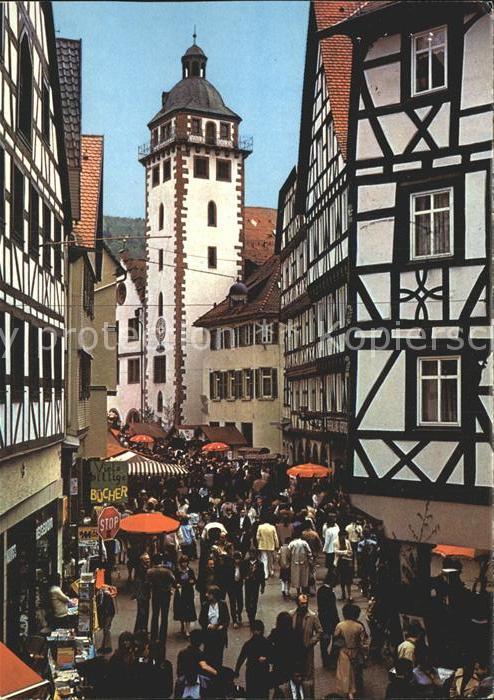 Mosbach Baden Fussgaengerzone Fruehlingsfest Rathaus