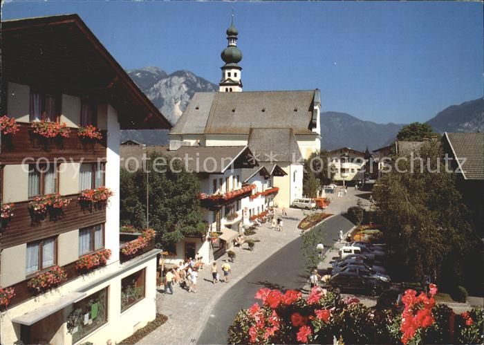 Reith Alpbachtal Hauptstrasse mit Kirche