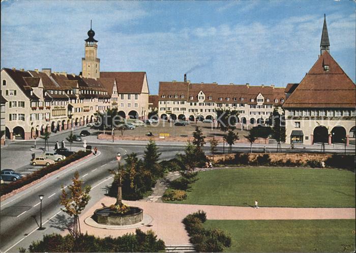 FREUDENSTADT BW Marktplatz mit Stadt- und Rathaus