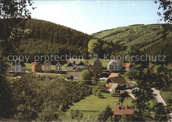 Hagen Westfalen Westfaelisches Freilichtmuseum Handwerkerdorf mit Hornbecketal