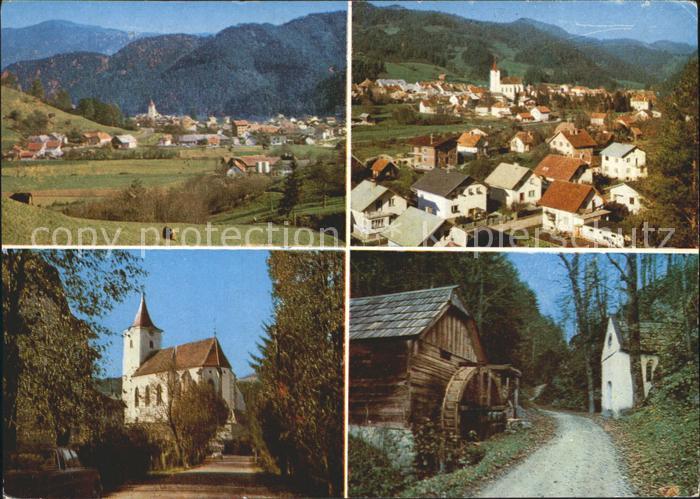 Tuernitz Niederoesterreich Total und Teilansicht Kirche Muehle