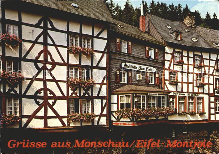 Monschau Montjoie NRW Fachwerkhaeuser an der Rur