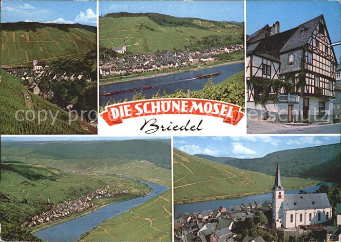 Briedel Moselpartien Fachwerkhaus Kirche