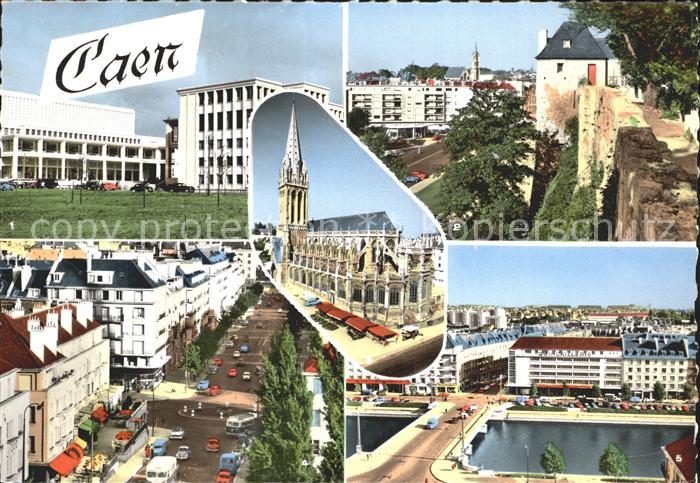 Caen Cite universitaire Remparts du chateau et ilot des Quatrans Eglise St Pierr