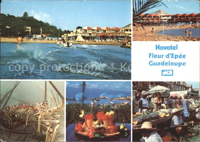 Guadeloupe Novotel Fleur d Epee Strand Hummer Markt