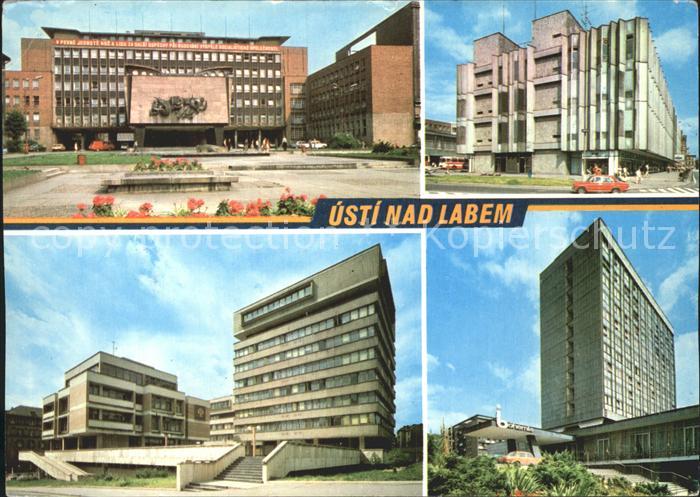 Usti nad Labem KNV Obchodni dum Labe Budova CSP Interhotel Bohemia